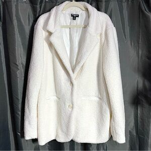 PrettyLittleThing Cream Teddy Jacket women’s SZ 18